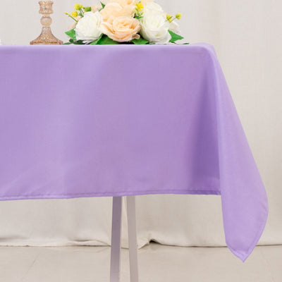 Premium Polyester 54’’x54’’ Square Tablecloth Lavender Lilac - Stain and Wrinkle-Resistant 220GSM Table Cover
