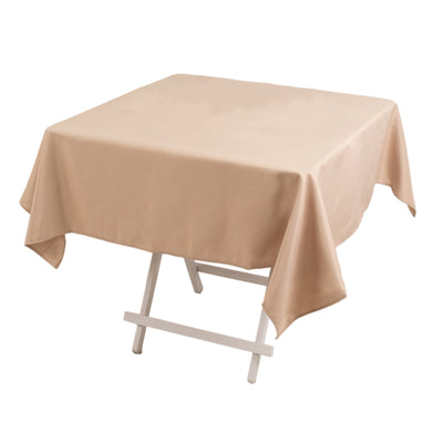 Premium Polyester 54’’x54’’ Square Tablecloth Nude - 220GSM Stain and Wrinkle-Resistant Table Cover - Tablecloths