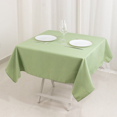 Premium Polyester 54’’x54’’ Square Tablecloth Sage Green - Stain and Wrinkle-Resistant 220GSM Table Cover - Tablecloths