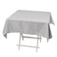 Premium Polyester 54"x54" Square Tablecloth Silver - Stain and Wrinkle-Resistant 220GSM Table Cover