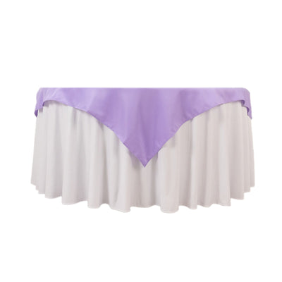 Premium Polyester 54’’x54’’ Table Overlay Square Tablecloth Lavender Lilac - Stain and Wrinkle-Resistant 220GSM Table