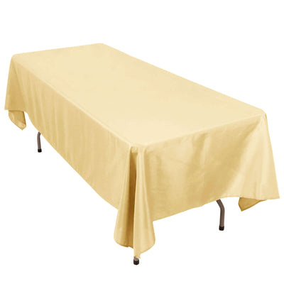 Premium Polyester 60"x102" Rectangle Tablecloth Champagne - Durable 220GSM Wrinkle-Resistant Table Cover