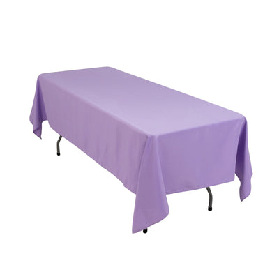 Premium Polyester 60’’x102’’ Rectangle Tablecloth Lavender Lilac - Durable 220GSM Wrinkle-Resistant Table Cover
