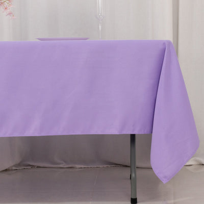 Premium Polyester 60’’x102’’ Rectangle Tablecloth Lavender Lilac - Durable 220GSM Wrinkle-Resistant Table Cover