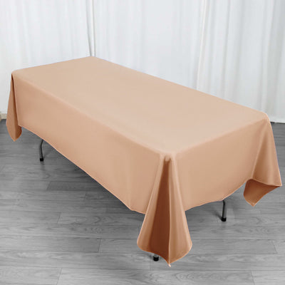 Premium Polyester 60’’x102’’ Rectangle Tablecloth Nude - Durable 220GSM Wrinkle-Resistant Table Cover - Tablecloths