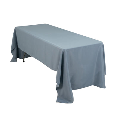 Premium Polyester 60’’x126’’ Rectangle Tablecloth Dusty Blue - Stain-Resistant 220GSM Finish Table Cover - Tablecloths