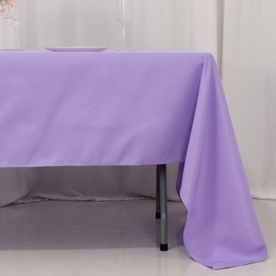 Premium Polyester 60’’x126’’ Rectangle Tablecloth Lavender Lilac - Stain-Resistant 220GSM Finish Table Cover