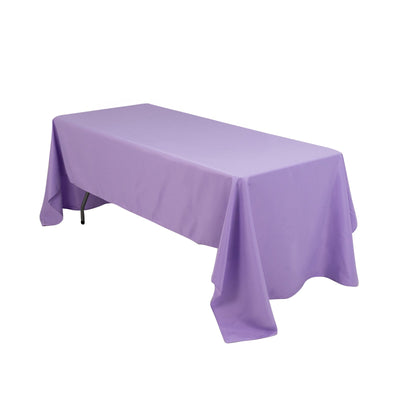 Premium Polyester 60’’x126’’ Rectangle Tablecloth Lavender Lilac - Stain-Resistant 220GSM Finish Table Cover