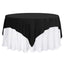 Premium Polyester 70"x70" Table Overlay Square Tablecloth Black 220GSM Wrinkle-Resistant Table Cover