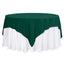 Premium Polyester 70"x70" Table Overlay Square Tablecloth Hunter Emerald Green 220GSM Wrinkle-Resistant Table Cover