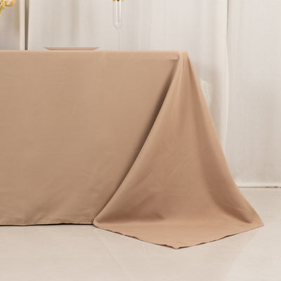 Premium Polyester 90’’x132’’ Rectangle Tablecloth Nude - Seamless 220GSM Stain-Resistant Table Cover - Tablecloths