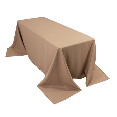 Premium Polyester 90’’x132’’ Rectangle Tablecloth Nude - Seamless 220GSM Stain-Resistant Table Cover - Tablecloths