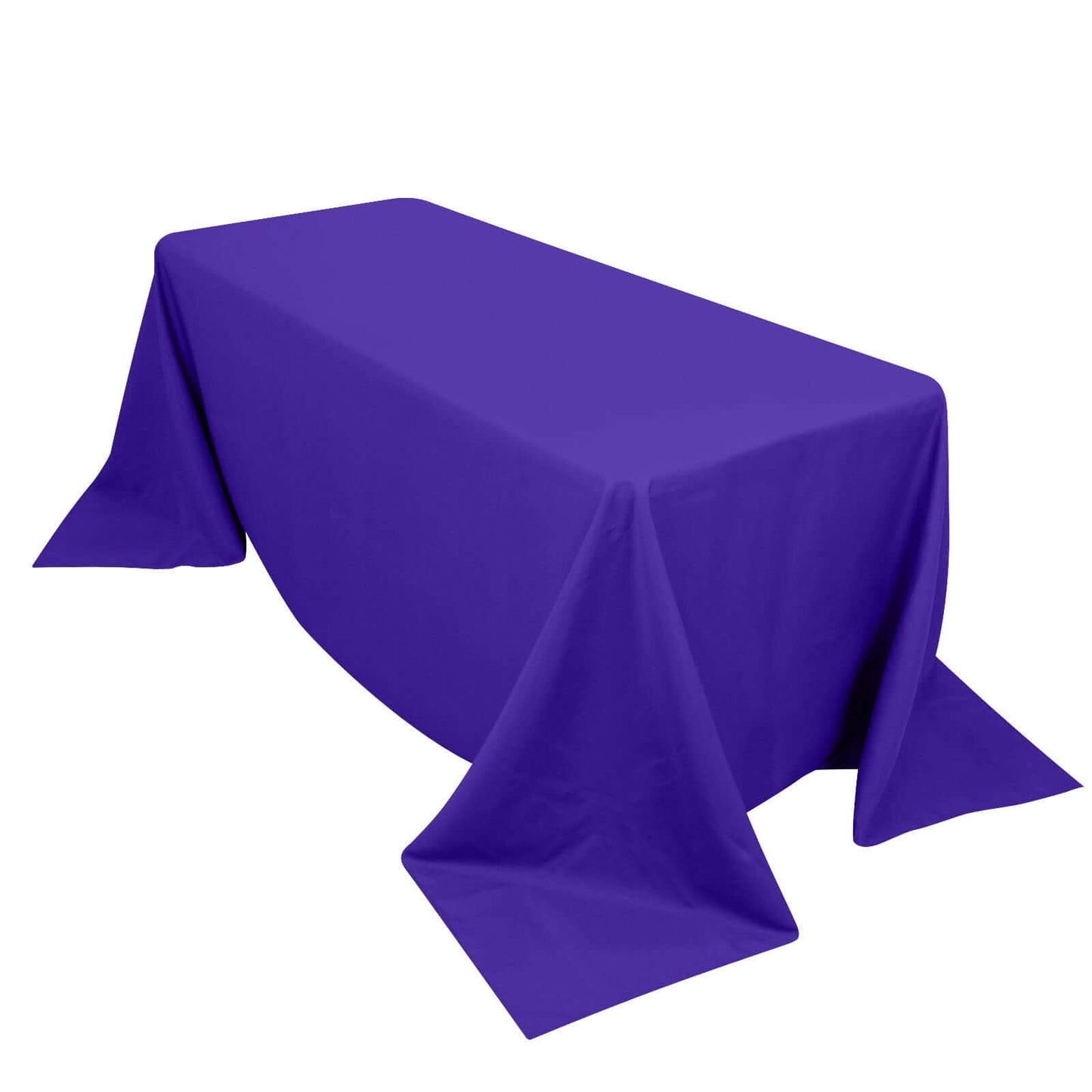 Premium Polyester 90"x132" Rectangle Tablecloth Purple - Seamless 220GSM Stain-Resistant Table Cover