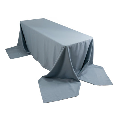 Premium Polyester 90’’x156’’ Rectangle Tablecloth Dusty Blue - Seamless 220GSM Stain-Resistant Table Cover - Tablecloths