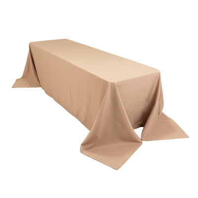 Premium Polyester 90’’x156’’ Rectangle Tablecloth Nude - Seamless 220GSM Stain-Resistant Table Cover - Tablecloths