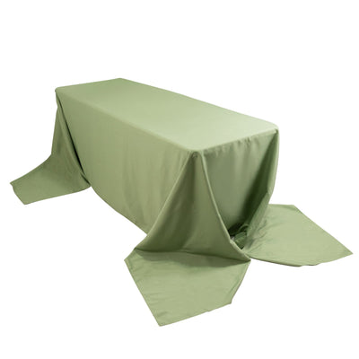 Premium Polyester 90’’x156’’ Rectangle Tablecloth Sage Green - Seamless 220GSM Stain-Resistant Table Cover - Tablecloths