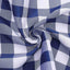 Polyester 108" Round Tablecloth White/Navy Blue - Checkered Buffalo Plaid Table Cover