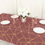 Polyester 60"x102" Rectangle Tablecloth Cinnamon Rose with Gold Foil Geometric Pattern - Wrinkle-Resistant & Durable Table Cover