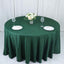 Polyester 132" Round Tablecloth Hunter Emerald Green - Seamless Chic Table Cover