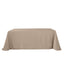 Faux Linen 90"x156" Rectangular Tablecloth Taupe - Slubby Texture Wrinkle-Resistant Seamless Table Cover