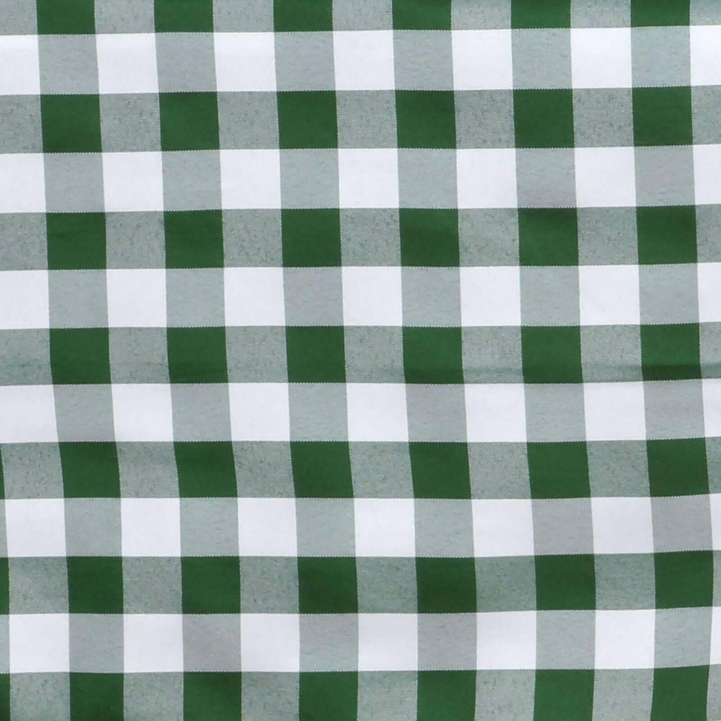 Polyester 120" Round Tablecloth White/Green Seamless - Checkered Buffalo Plaid Table Cover