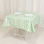 Polyester 54"x54" Table Overlay Square Tablecloth White/Sage Green - Checkered Buffalo Plaid Design for Casual Table Settings