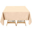 Premium Polyester Square Tablecloth 70"x70" Beige 220GSM Wrinkle-Resistant Table Cover