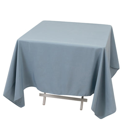 Premium Polyester Square Tablecloth 70’’x70’’ Dusty Blue 220GSM Wrinkle-Resistant Table Cover - Tablecloths