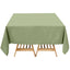 Premium Polyester Square Tablecloth 70"x70" Dusty Sage Green - 220GSM Wrinkle-Resistant Table Cover