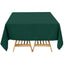 Premium Polyester Square Tablecloth 70"x70" Hunter Emerald Green 220GSM Wrinkle-Resistant Table Cover