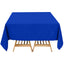 Premium Polyester Square Tablecloth 70"x70" Royal Blue 220GSM Wrinkle-Resistant Table Cover