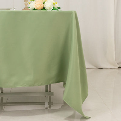 Premium Polyester Square Tablecloth 70’’x70’’ Sage Green 220GSM Wrinkle-Resistant Table Cover - Tablecloths