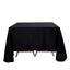 Premium Polyester Square Tablecloth 90"x90" Black 220GSM Wrinkle-Resistant Table Cover
