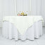 Premium Polyester 70"x70" Table Overlay Square Tablecloth Ivory 220GSM Wrinkle-Resistant Table Cover