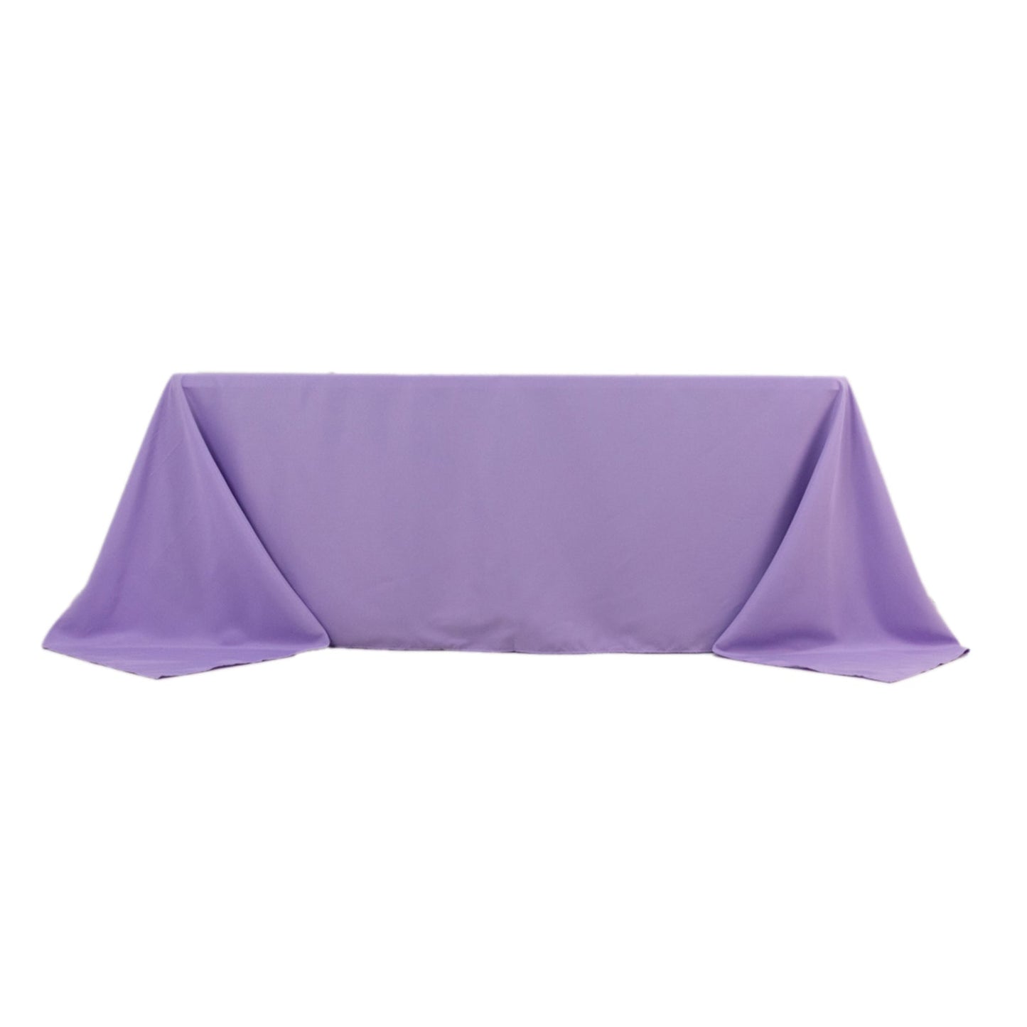 Premium Polyester 90"x132" Rectangle Tablecloth Lavender Lilac - Seamless 220GSM Stain-Resistant Table Cover