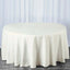 Premium Polyester 120" Round Tablecloth Ivory - Seamless 220GSM Wrinkle-Resistant Design Table Cover