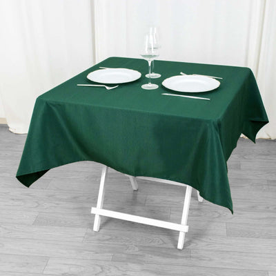 Premium Polyester 54"x54" Square Tablecloth Hunter Emerald Green - 220GSM Stain and Wrinkle-Resistant Table Cover
