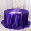 Satin 132" Round Tablecloth Purple - Stylish Seamless Table Cover