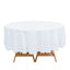 5-Pack Plastic Table Covers White Round - Durable PVC Disposable Tablecloths for Events 84"