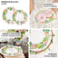 25-Pack Paper 9" Round Dinner Plates in White with Rose/Peony Flower Wreath - Disposable Party Plates for Bridal Showers & Garden Parties