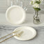 50-Pack Bagasse 7" Round Dessert Plates in White - Biodegradable Disposable Sugarcane Appetizer Salad Plates for Outdoor Celebrations & Picnics