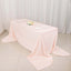 Scuba Rectangular 90"x156" Tablecloth Blush - Wrinkle Free, Stain Resistant & Seamless Table Cover