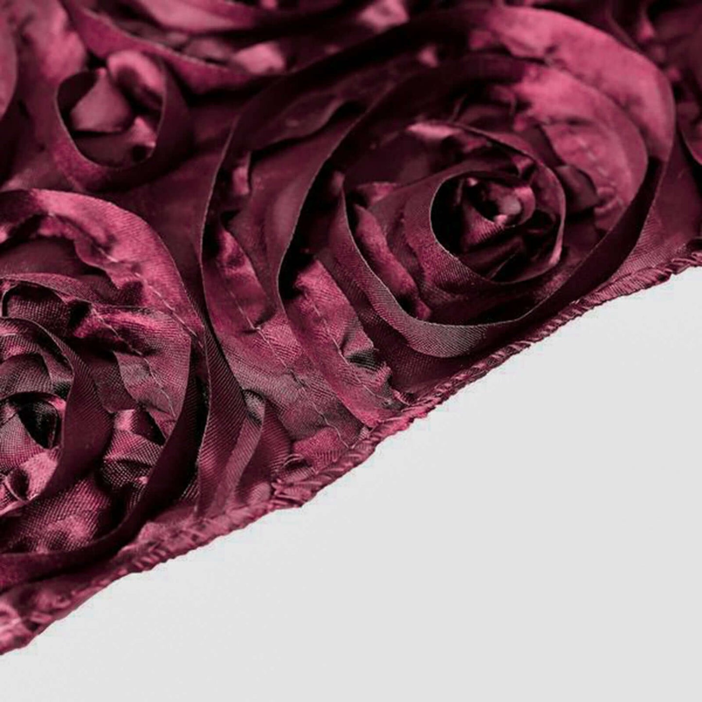 Rosette Satin 14"x108" Table Runner Burgundy - Grandiose Design