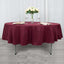 Premium Polyester 90" Round Tablecloth Burgundy - Stain and Wrinkle-Resistant Design with 220GSM Thickness Table Cover