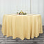 Premium Polyester 120" Round Tablecloth Champagne - Seamless 220GSM Wrinkle-Resistant Table Cover
