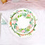 25-Pack Paper 7" Round Dessert Plates in White with Rose/Peony Flower Wreath - Disposable Appetizer Salad Plates for Special Occasions & Gatherings