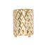 2-Pack Votive Candle Holders Gold Metal Diamond Cut Geometric Design - Perfect for Home DÃ©cor and Events 4"
