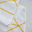 Polyester 54"x54" Table Overlay Square Tablecloth White with Gold Foil Geometric Pattern - Wrinkle-Resistant & Durable for Stylish Settings