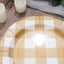 10-Pack Disposable Paper Charger Plates â€“ Gold/White Buffalo Plaid 13" Round Table Chargers, 350 GSM Cardstock