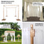 10ft 4-Post Gold Metal DIY Photography Backdrop Stand, Wedding Arch Canopy Tent